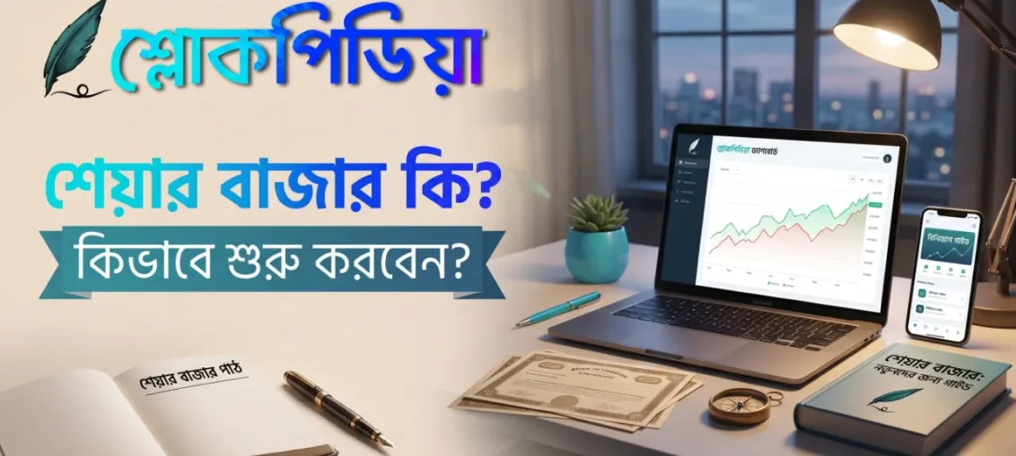 শেয়ার বাজার কি এবং কিভাবে শুরু করবেন তা নিয়ে চিন্তিত? নতুনদের জন্য শেয়ার মার্কেট কীভাবে শিখবেন, একাউন্ট খোলার নিয়ম ও বিনিয়োগের A to Z গাইড পড়ুন শ্লোকপিডিয়া-তে।