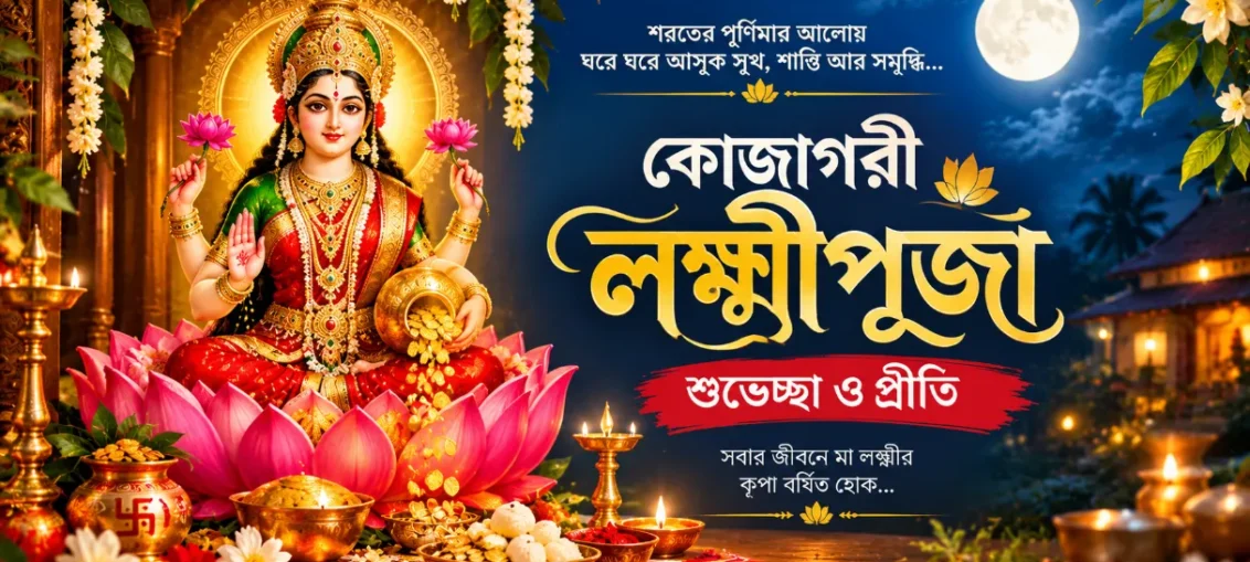 কোজাগরী লক্ষ্মীপূজার বাংলা শুভেচ্ছা ও মা লক্ষ্মীর ছবি