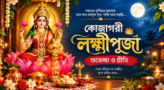 কোজাগরী লক্ষ্মীপূজার বাংলা শুভেচ্ছা ও মা লক্ষ্মীর ছবি